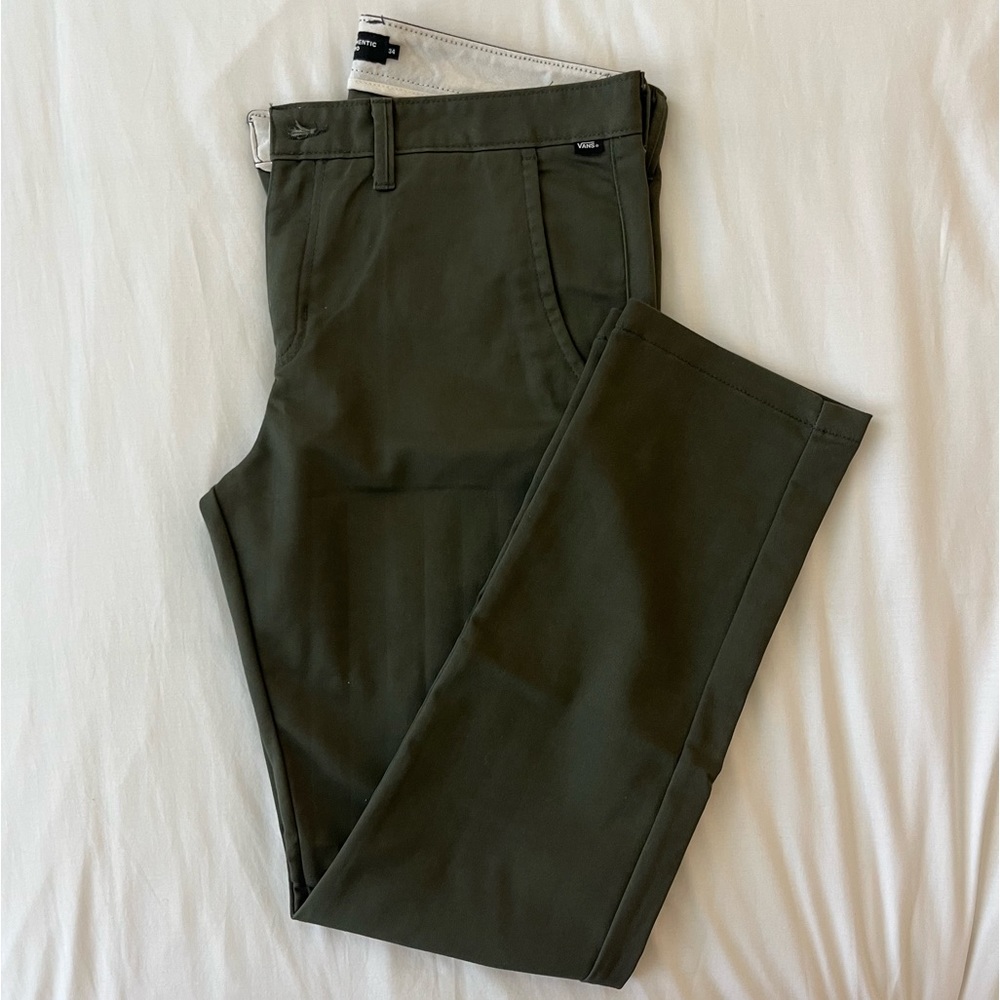 Olive Green Vans Authentic Chino - SIZE 34 -  NWOT
